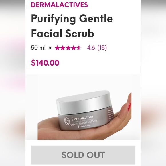 DERMALACTIVES Purifying Gentle Facial Scrub 50ml 1.7oz New Sealed Msrp $140 - Picture 4 of 8